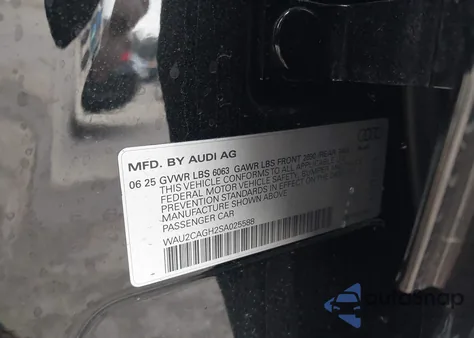 2025 Audi A6 E-Tron Premium Plus из США, поврежденный, VIN WAU2CAGH2SA025588